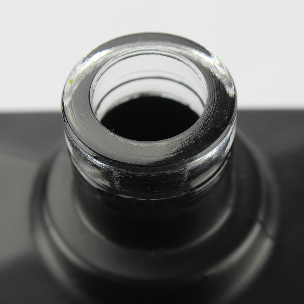 Glossy Black Printing 1L Vodka Glass Bottle