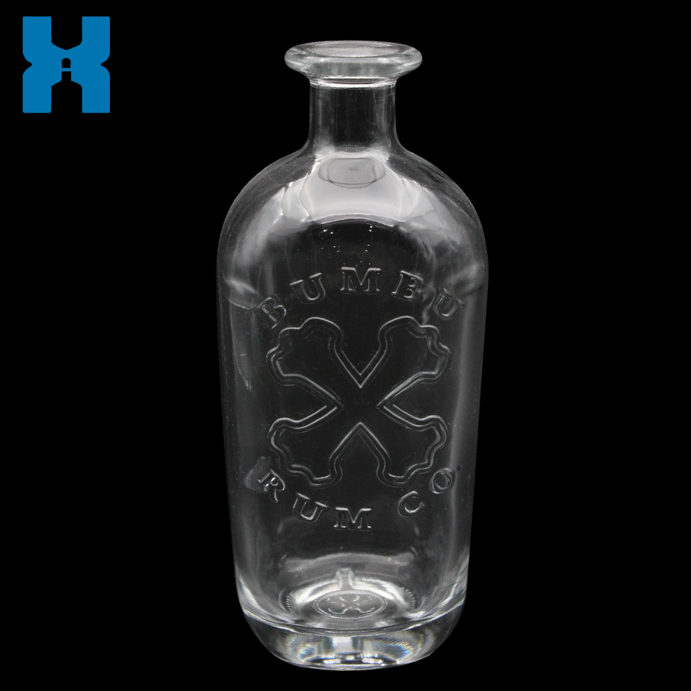 Engraved Logo 375ml Rum Glass Bottle