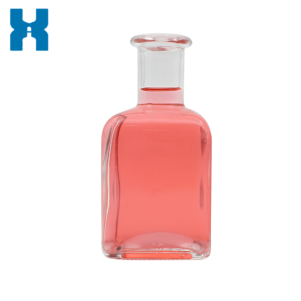 Square 100ml Clear Liquor Glass Bottle