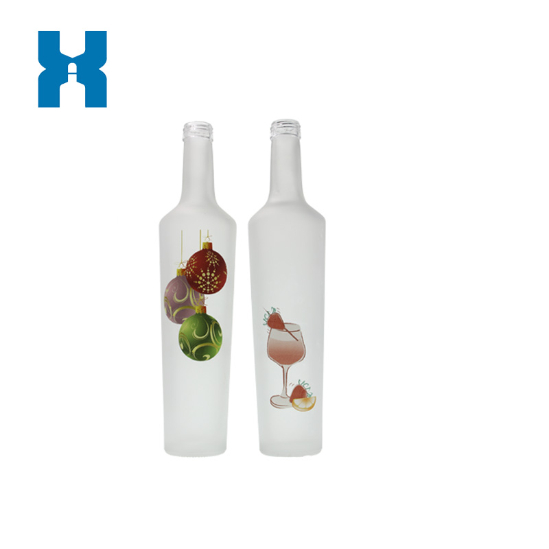 500ml Frosted Glass Bottle for Spirits Custom Glass Bottle