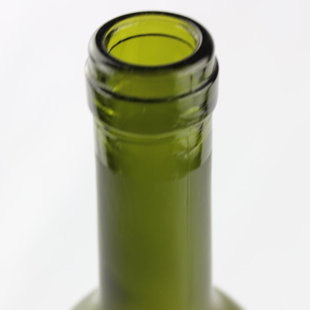 Frost Dark Green Glass Wine Bottle 750ml