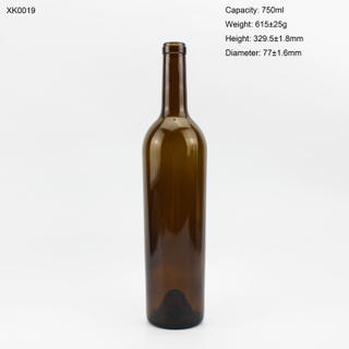 Wholesale 750ml Wine Glass Bottle Dark Green
