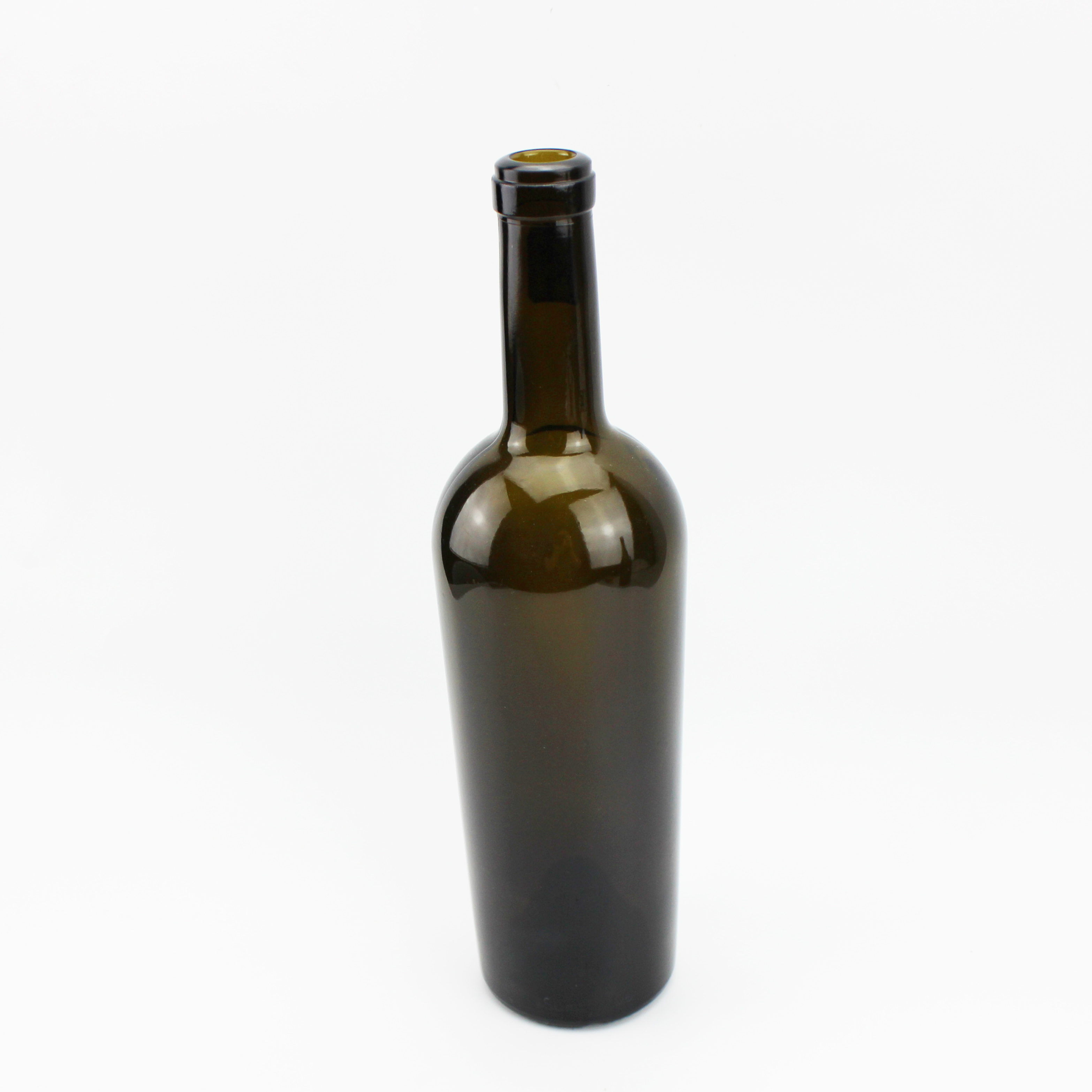 Cork Top Wholesale 750ml Glass Wine Bottle Dark Green
